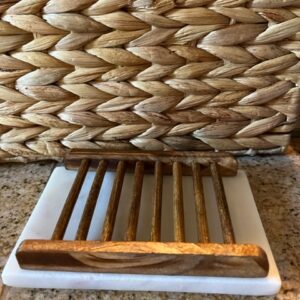 Wooden Soap Rack Dark Wood